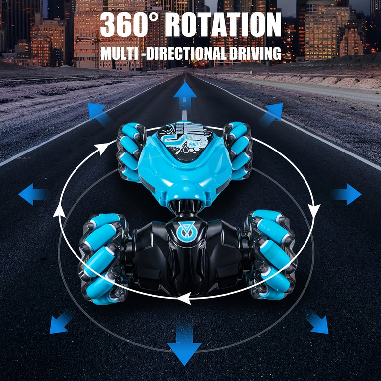 Gesture RC Car; 4WD 2.4G Remote Control Car Foe Boys And Adults; Hand Controlled RC Car; All Terrains Monster Trucks For Boys Gusture RC Stunt Car 360° Flips Gift For Age 4-12 With Light Music