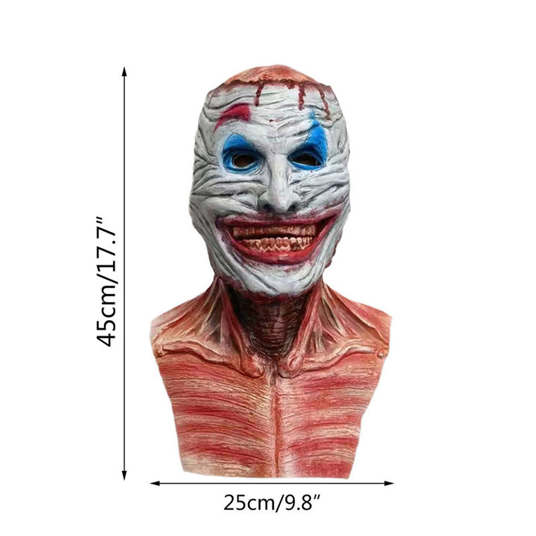 Halloween New Double-layer Latex Mask Resident Evil Horror Clown Secret Room Haunted House Npc Scary Props