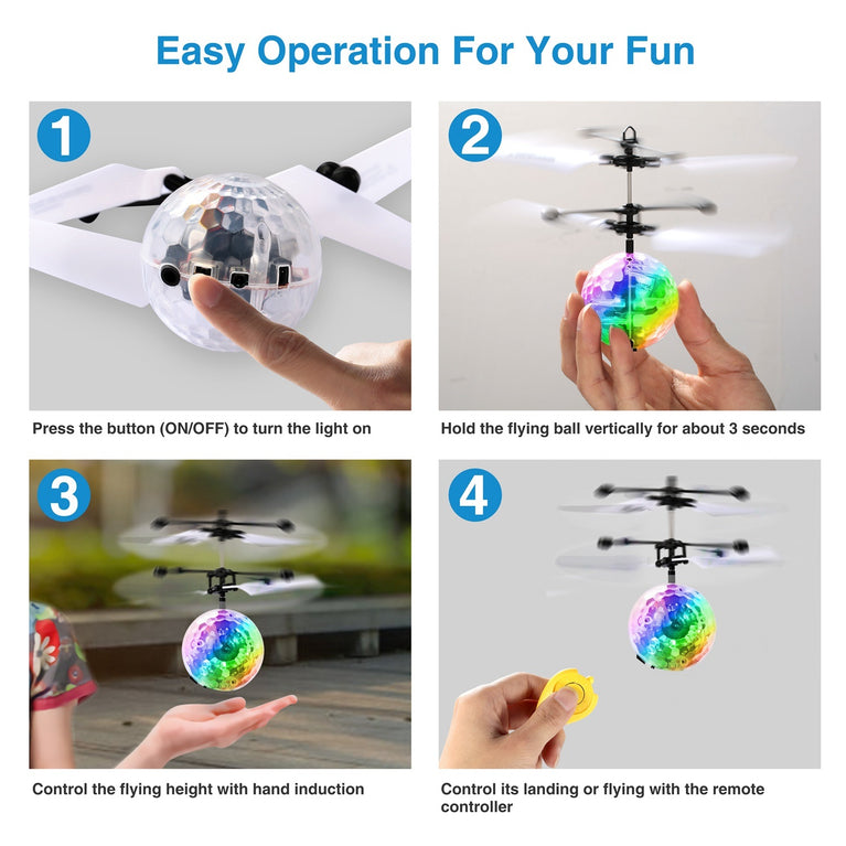 RC Flying Balls Electric Infrared Induction Drone Helicopter Ball LED Light Kids Flying Toy