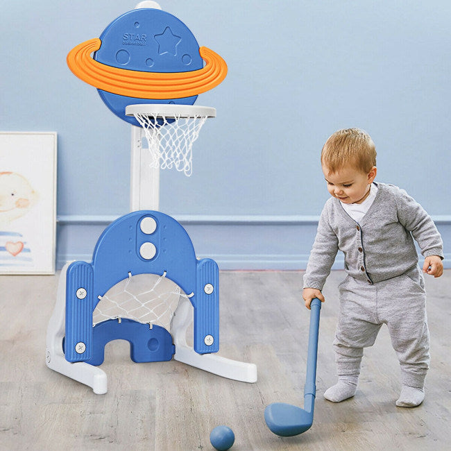 3 in 1 Kids Basketball Hoop Set with Balls