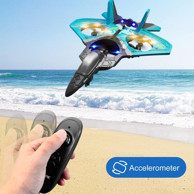 4DRC V17 Remote Control Plane RC Airplanes 2.4GHz 6CH EPP RC Plane 4 Motor RC Aircraft Toys for Adult Kids with Function Gravity Sensing Stunt Roll Cool Light RC Planes Airplanes