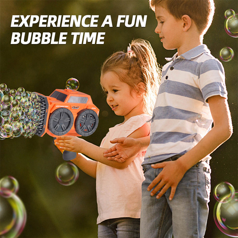 Kids Bubble Gun, off-road vehicle bubble machine, bubble solution, bubble machine for outdoor activities suitable for 3 4 5 6 7 8 9 10 11 12 year old boys girls Children birthday