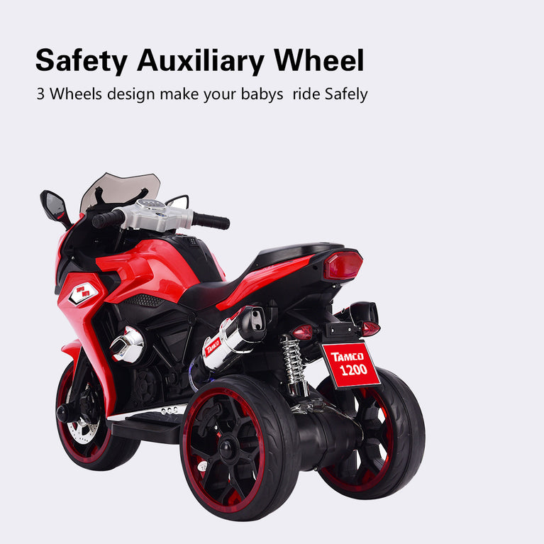 TAMCO 12V Kids Electric motorcycle ,ride on motorcycle,Three lighting wheels Kids electric toys BoysGirls Motorcycle, Children Battery Motor Bikes Rechargeable 3 Wheels Ride on Electric Motorcycle