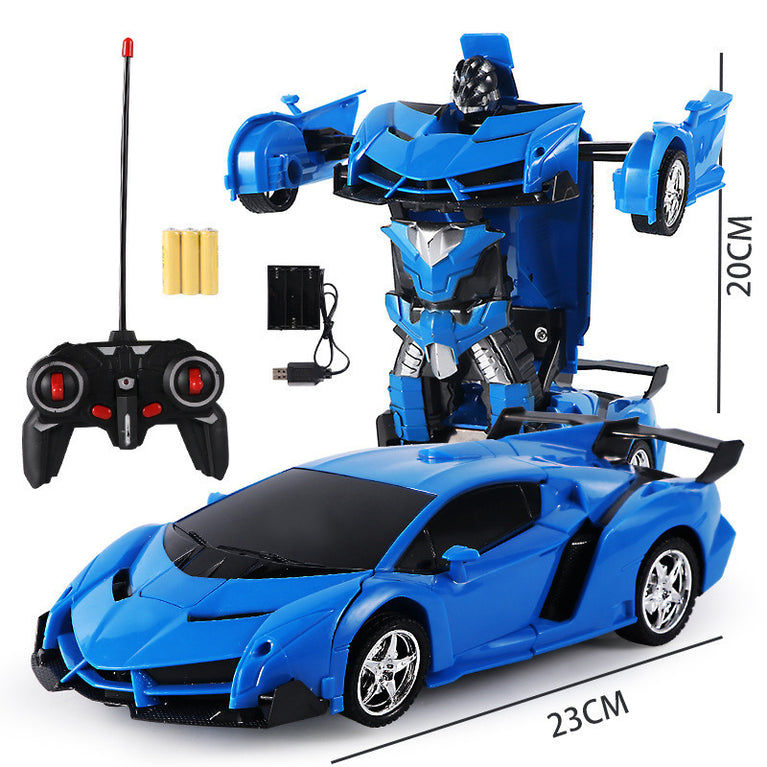 Remote Control Car; Transform Robot RC Car with One-Button Transforming 360 Degree Rotation Drifting; 1:18 Scale Police Car Ideal Xmas and Birthday Gift Toys for 5+ Year Old Boys/Girls