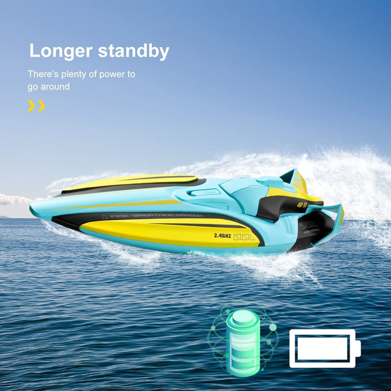 2.4GHz Racing Boats 4DRC S1 Boat Remote Control Boat for Kids Adults 25+ MPH.