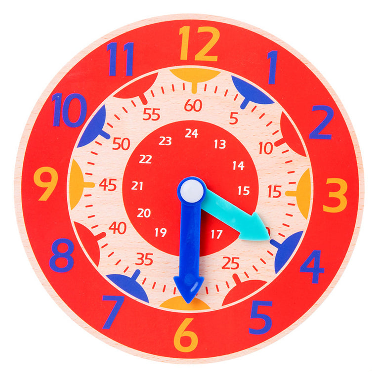 Primary School Clock Model; Children's Clock Math Teaching Aids; First Grade Students Cognitive Time Hour Toy