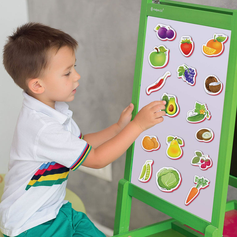 31 Foam Fridge Magnets for Toddlers 1-3 years Fruits and Veggies Magnets