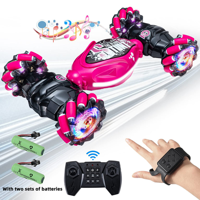 Gesture RC Car; 4WD 2.4G Remote Control Car Foe Boys And Adults; Hand Controlled RC Car; All Terrains Monster Trucks For Boys Gusture RC Stunt Car 360° Flips Gift For Age 4-12 With Light Music