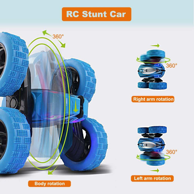 Rc Stunt Cars: Double Sided 360°Flip Rotating 4WD Race Car Toy For Outdoor & Indoor Birthday Gift