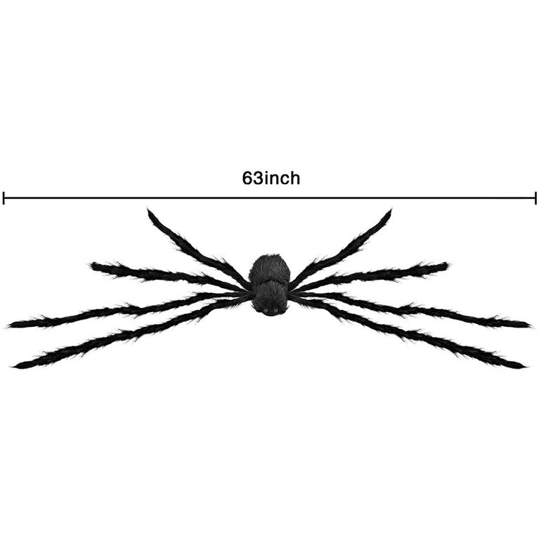 Halloween Luminous Spider Secret Room Trick Props 125cm Plush Big Spider Horror Scary Simulation Spider