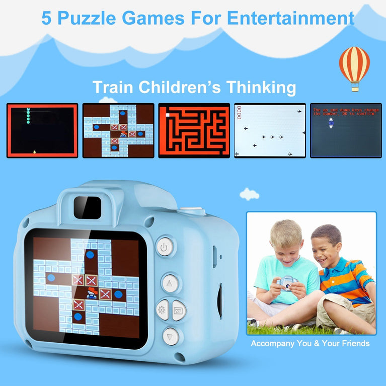 Kids Digital Camera w/ 2.0' Screen 12MP 1080P FHD Video Camera 4X Digital Zoom Games