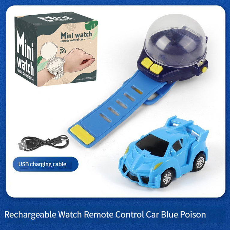 Kids Watch Remote Control Car Toy; Boy Girl Gift Toy Cartoon Car Rechargeable With Light