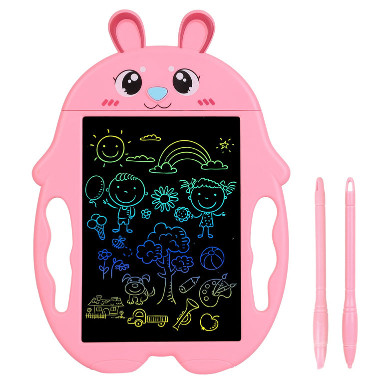 8.5in LCD Writing Tablet Electronic Colorful Graphic Doodle Board Kid Educational Learning Mini Drawing Pad with Lock Switch 2 Stylus Pens 2 Handles for Kids  Above 3  Years