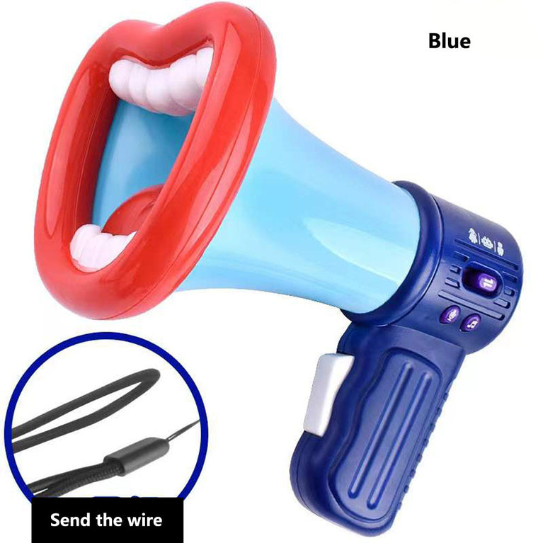 New Big Mouth Funny Megaphone Recording Toy Kid Voice Changer Horn Children Speaker Handheld Mic Vocal Toys For Kids Jokes Gifts