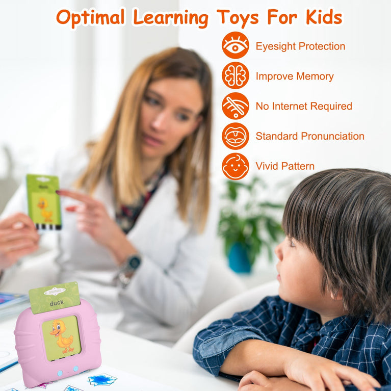 224 Words Kid Flash Talking Cards 112 Card Electronic Cognitive Audio Toddler Reading Machine Animal Shape Color Repeated Learning Cards English For Child