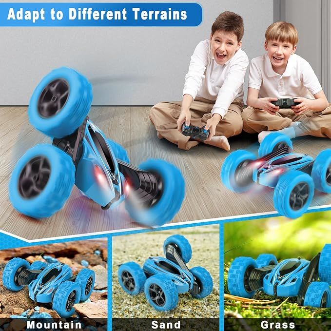 Rc Stunt Cars: Double Sided 360°Flip Rotating 4WD Race Car Toy For Outdoor & Indoor Birthday Gift