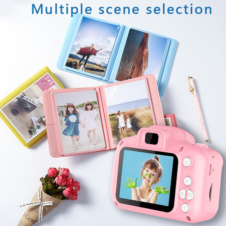 Children's Digital Camera Can Take Pictures And Read Cards Small Student Portable Toy Camera Girl Birthday Gift Christmas; Kids Digital Camera with 32G sdcard