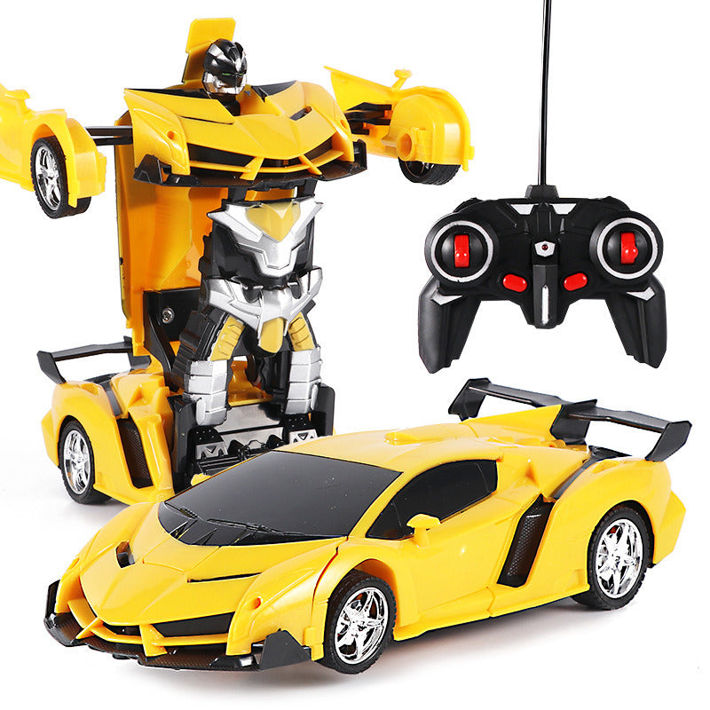 Remote Control Car; Transform Robot RC Car with One-Button Transforming 360 Degree Rotation Drifting; 1:18 Scale Police Car Ideal Xmas and Birthday Gift Toys for 5+ Year Old Boys/Girls