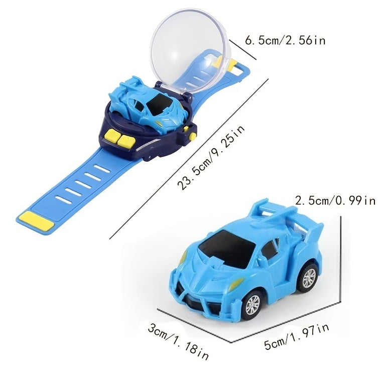 Kids Watch Remote Control Car Toy; Boy Girl Gift Toy Cartoon Car Rechargeable With Light