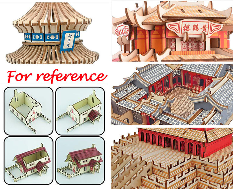 3D Wooden Puzzle for Adult DIY Assembly City Scape Model Home Decor Gift - Villa Nalati