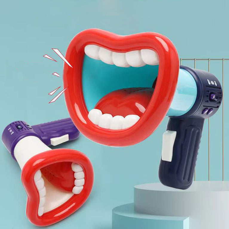 New Big Mouth Funny Megaphone Recording Toy Kid Voice Changer Horn Children Speaker Handheld Mic Vocal Toys For Kids Jokes Gifts