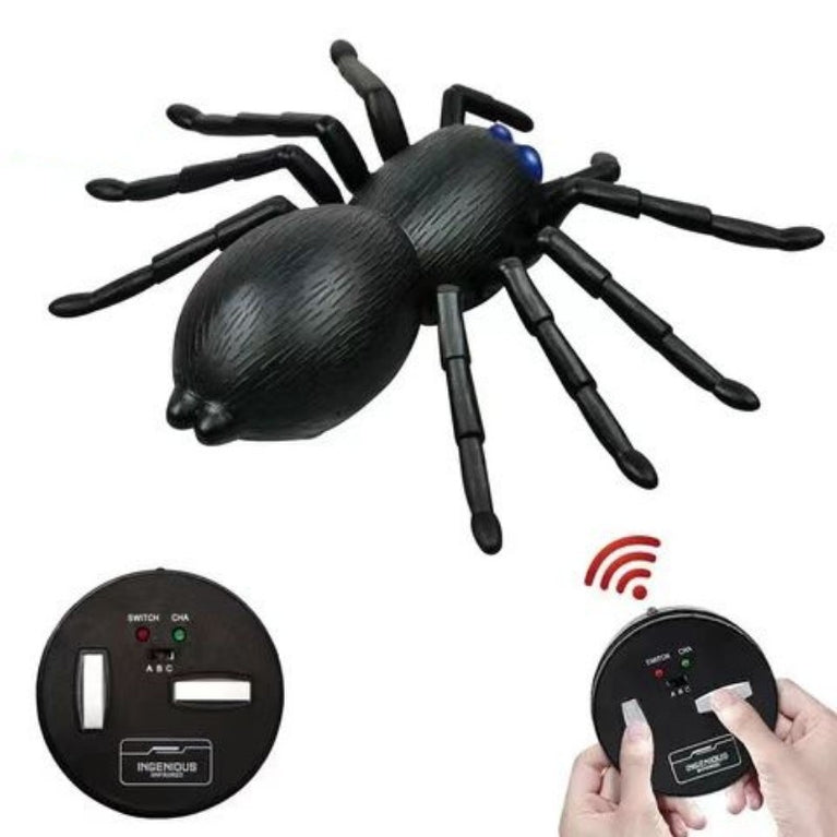 Remote Control Wood Bug Animal Pet Electric Infrared Sensor; Insect Simulation Tricky Gift Remote Control Spider Model Toy