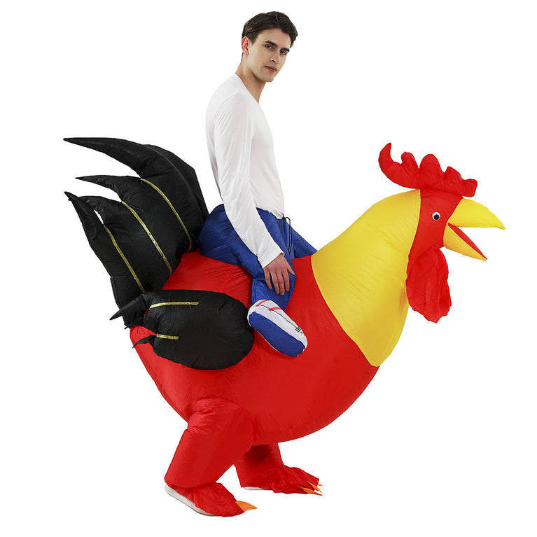 Inflatable Cock Chook Chicken Halloween Costumes For Women Cosplay Fancy Dress Rooster Costumes Hen Christmas Costume For Adult