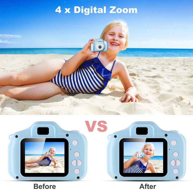 Kids Digital Camera w/ 2.0' Screen 12MP 1080P FHD Video Camera 4X Digital Zoom Games