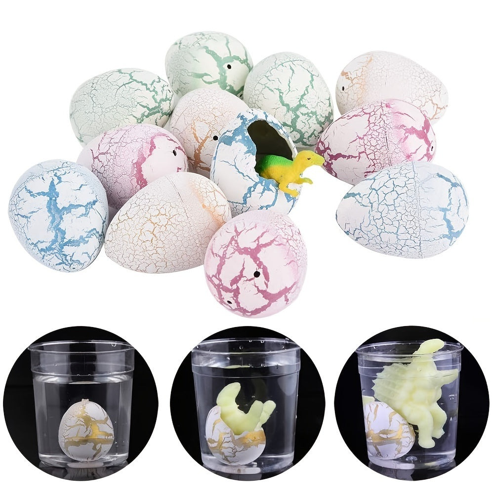 4Pcs Random Color Dinosaur Eggs Easter Dinosaur Eggs Hatching Dino Egg Grow In Water Crack With Assorted Color Hunting Game Easter Basket Stuffers Birthday Easter Gifts Party Favors For Toddler Kids