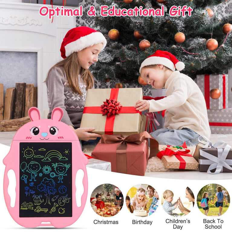 8.5in LCD Writing Tablet Electronic Colorful Graphic Doodle Board Kid Educational Learning Mini Drawing Pad with Lock Switch 2 Stylus Pens 2 Handles for Kids  Above 3  Years