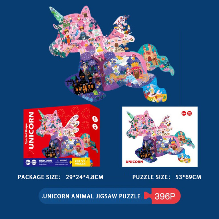 Children's Special-shaped Puzzle 300 Pieces 500 Pieces Animal Dinosaur Irregular Paper Jigsaw Puzzle Family Game Challenging Family Activity Perfect For Game Nights