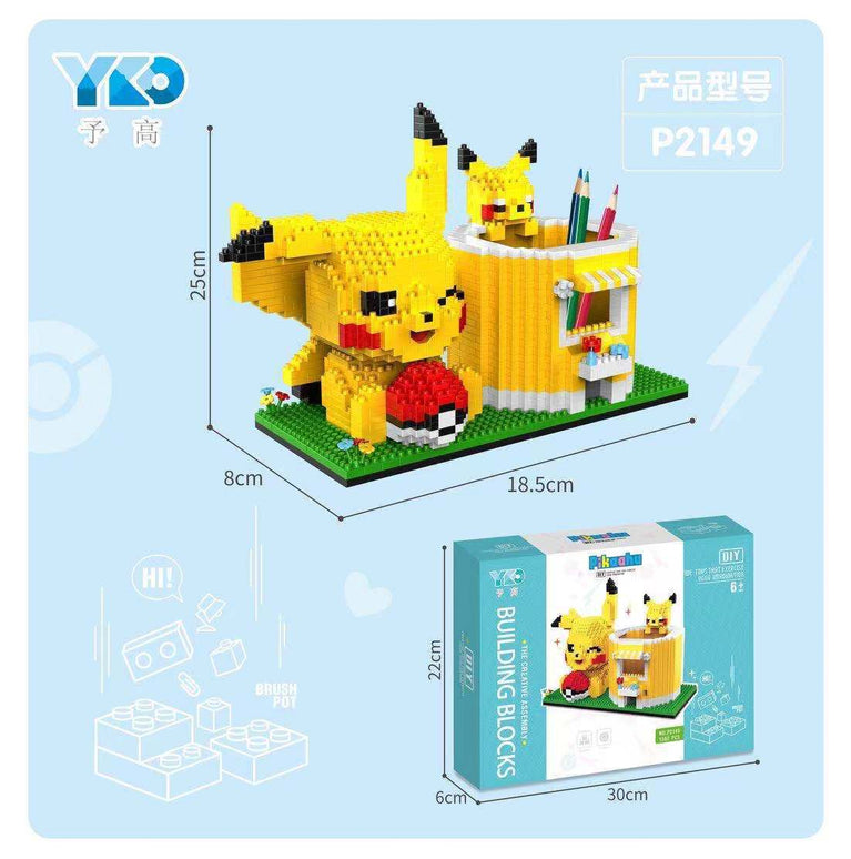 Disney Series Building Blocks Pen Holder Doll Stitch Winnie The Pooh Cute Cartoon Image DIY Puzzle Assembling Toy Children Gift